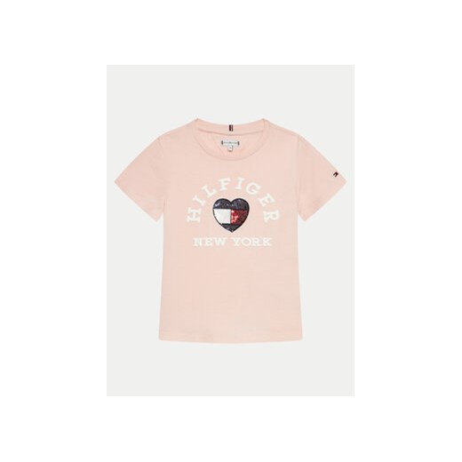 Tommy Hilfiger T-Shirt KG0KG07857 D Różowy Regular Fit ze sklepu MODIVO w kategorii Bluzki dziewczęce - zdjęcie 171297578