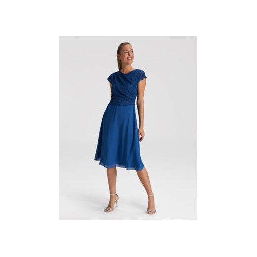Swing Sukienka koktajlowa 5AF06400 Niebieski Regular Fit ze sklepu MODIVO w kategorii Sukienki - zdjęcie 171297628
