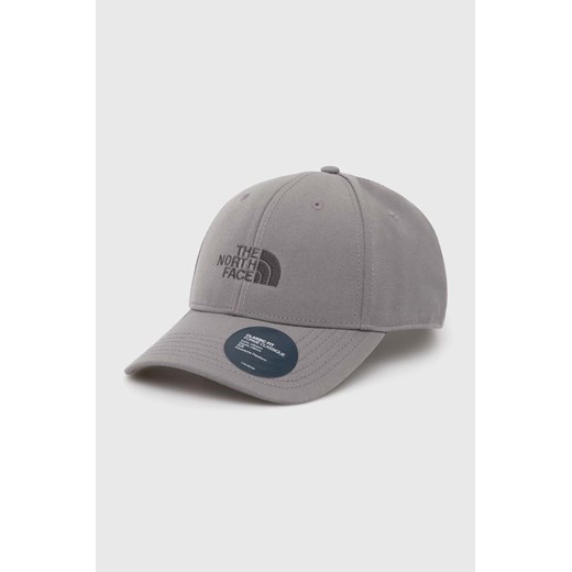 The North Face czapka z daszkiem Recycled 66 Classic Hat kolor szary z aplikacją NF0A4VSVSOU1 ze sklepu PRM w kategorii Czapki z daszkiem damskie - zdjęcie 171298555