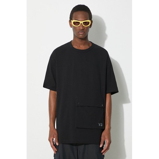 Y-3 t-shirt bawełniany Pocket SS Tee męski kolor czarny gładki IN8701 ze sklepu PRM w kategorii T-shirty męskie - zdjęcie 171299126