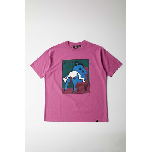 by Parra t-shirt bawełniany My Dear Swan kolor różowy z nadrukiem 51200 ze sklepu PRM w kategorii T-shirty męskie - zdjęcie 171299216