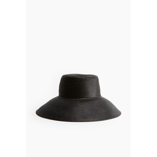 H & M - Słomkowy kapelusz z opadającym rondem - Czarny H & M 56 H&M