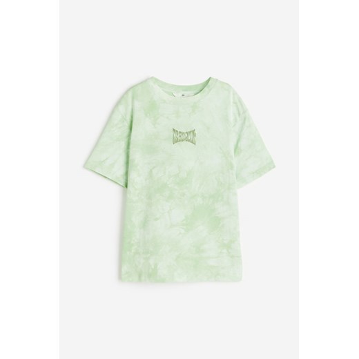 H & M - Dżersejowy T-shirt z nadrukiem - Zielony ze sklepu H&M w kategorii T-shirty chłopięce - zdjęcie 171299677