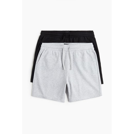H & M - Szorty dresowe 2-pak Regular Fit - Czarny H & M XXL H&M