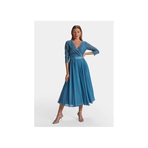 Swing Sukienka koktajlowa 5AE01600 Niebieski Regular Fit ze sklepu MODIVO w kategorii Sukienki - zdjęcie 171301399
