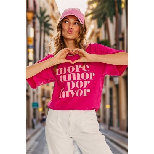 T-shirt Amor S/M ze sklepu NAOKO w kategorii Bluzki damskie - zdjęcie 171304437
