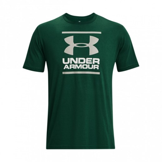 Męski t-shirt z nadrukiem Under Armour GL Foundation SS - zielony ze sklepu Sportstylestory.com w kategorii T-shirty męskie - zdjęcie 171307499