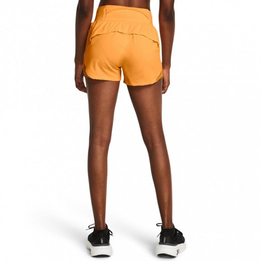 Damskie spodenki do biegania Under Armour UA Launch Pro 3'' Shorts - pomarańczowe ze sklepu Sportstylestory.com w kategorii Szorty - zdjęcie 171308515