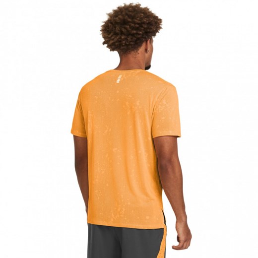 Męska koszulka do biegania Under Armour UA Launch Splatter SS - pomarańczowa ze sklepu Sportstylestory.com w kategorii T-shirty męskie - zdjęcie 171308595