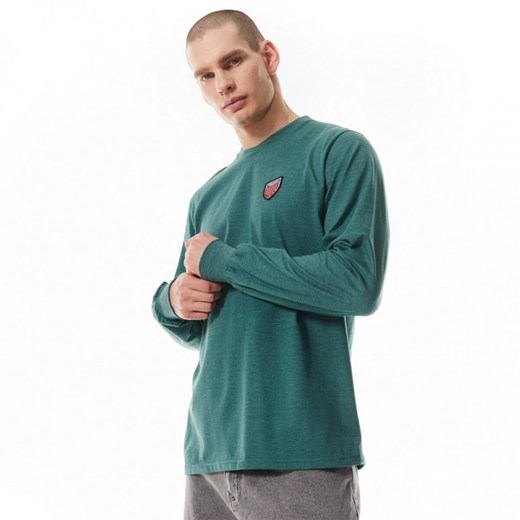 Męski longsleeve basic Prosto Triz - zielony ze sklepu Sportstylestory.com w kategorii T-shirty męskie - zdjęcie 171308759
