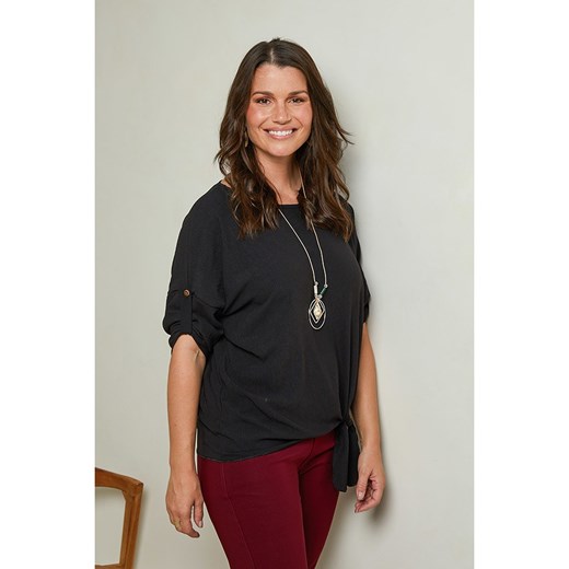 Curvy Lady Bluzka w kolorze czarnym Curvy Lady 44/46 promocyjna cena Limango Polska