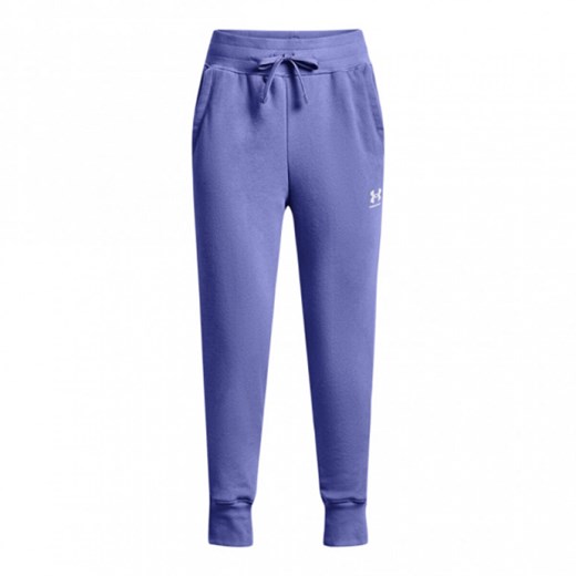 Dziewczęce spodnie treningowe UNDER ARMOUR Rival Fleece LU Joggers - niebieskie ze sklepu Sportstylestory.com w kategorii Spodnie damskie - zdjęcie 171312827