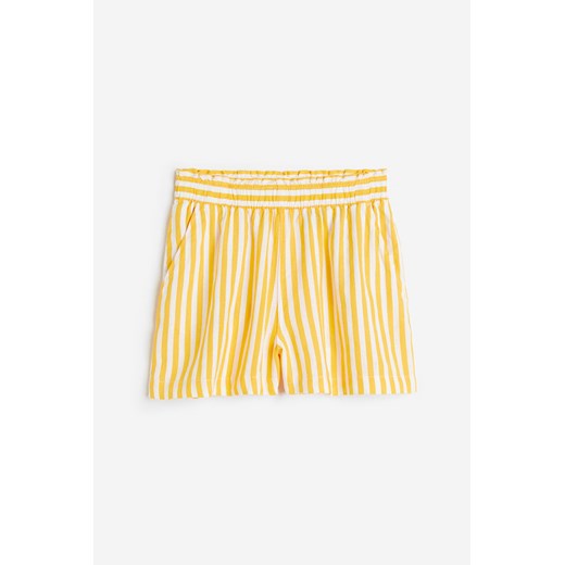H & M - Lniane szorty - Żółty ze sklepu H&M w kategorii Szorty - zdjęcie 171313347