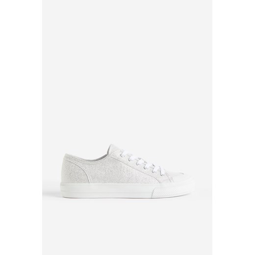 H & M - Brokatowe buty sportowe - Biały ze sklepu H&M w kategorii Trampki damskie - zdjęcie 171313356
