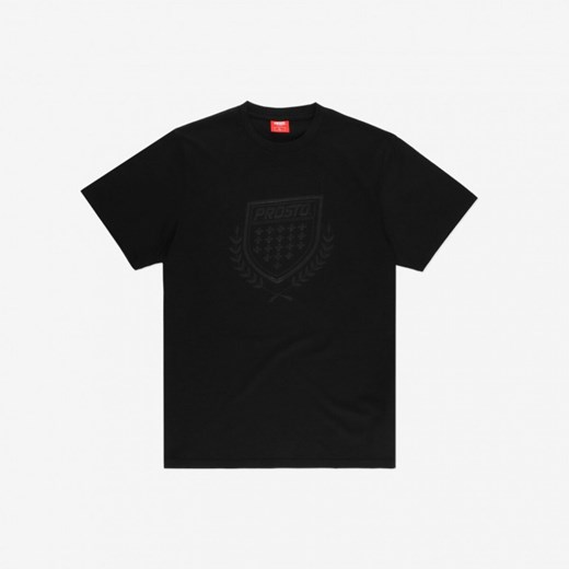 T-shirt męski Prosto. z krótkimi rękawami czarny z nadrukami 