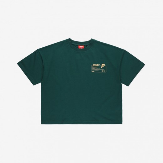 Damski t-shirt z nadrukiem Prosto Boxy - zielony ze sklepu Sportstylestory.com w kategorii Bluzki damskie - zdjęcie 171316888