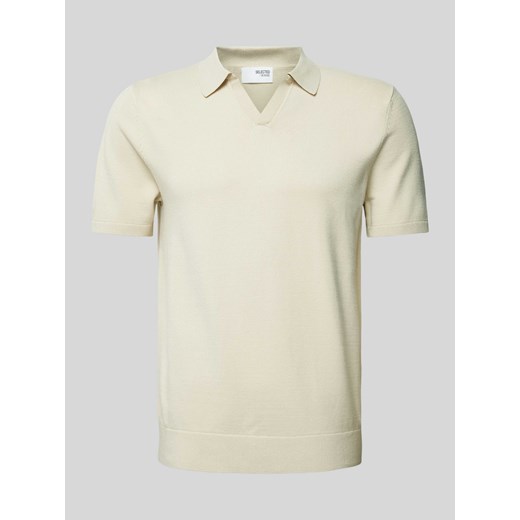 Koszulka polo o kroju slim fit z dekoltem w serek model ‘TELLER’ ze sklepu Peek&Cloppenburg  w kategorii T-shirty męskie - zdjęcie 171317065