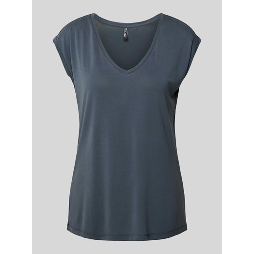 T-shirt z dekoltem w serek model ‘KAMALA’ ze sklepu Peek&Cloppenburg  w kategorii Bluzki damskie - zdjęcie 171317146