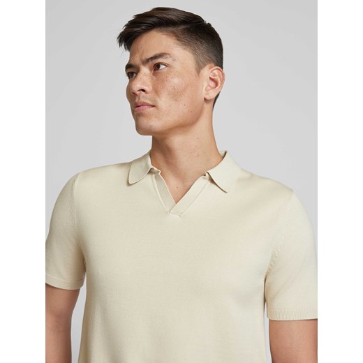 Koszulka polo o kroju slim fit z dekoltem w serek model ‘TELLER’ Selected Homme L Peek&Cloppenburg 