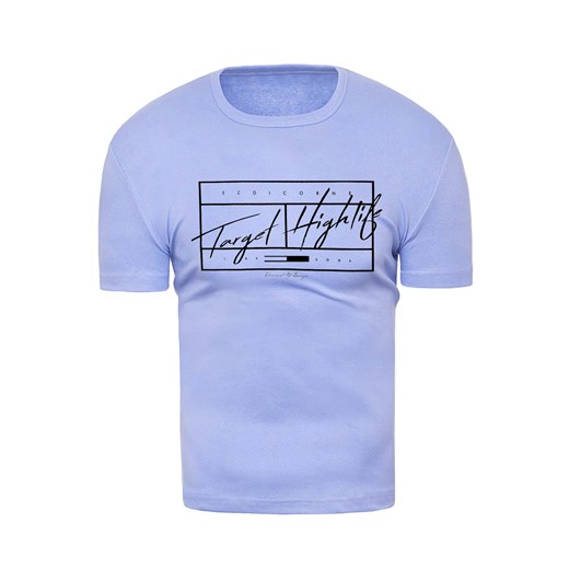 koszulka 483a - błękitna ze sklepu Risardi w kategorii T-shirty męskie - zdjęcie 171317277