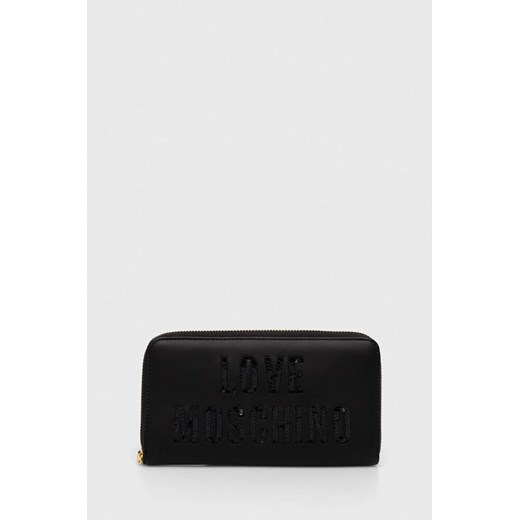 Love Moschino portfel damski kolor czarny ze sklepu ANSWEAR.com w kategorii Portfele damskie - zdjęcie 171319015