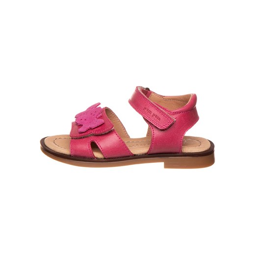 POM POM Skórzane sandały w kolorze różowym ze sklepu Limango Polska w kategorii Sandały dziecięce - zdjęcie 171320255