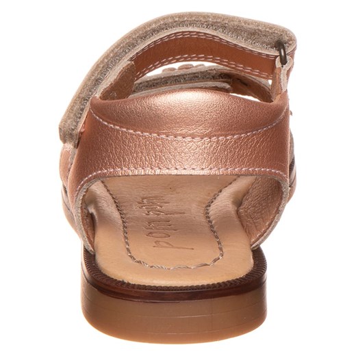 POM POM Skórzane sandały w kolorze jasnoróżowym Pom Pom 27 okazyjna cena Limango Polska