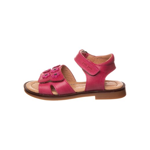 POM POM Skórzane sandały w kolorze różowym ze sklepu Limango Polska w kategorii Sandały dziecięce - zdjęcie 171320295