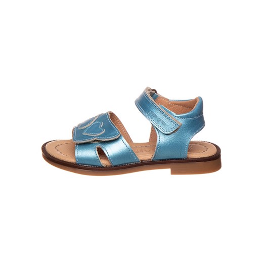 POM POM Skórzane sandały w kolorze błękitnym ze sklepu Limango Polska w kategorii Sandały dziecięce - zdjęcie 171320315