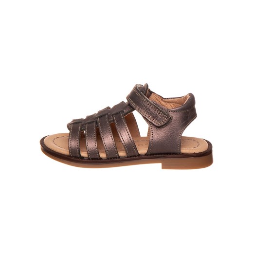 POM POM Skórzane sandały w kolorze brązowym ze sklepu Limango Polska w kategorii Sandały dziecięce - zdjęcie 171320369