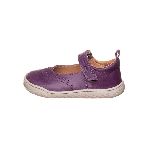 POM POM Skórzane buty w kolorze fioletowym do chodzenia na boso ze sklepu Limango Polska w kategorii Balerinki dziecięce - zdjęcie 171320426