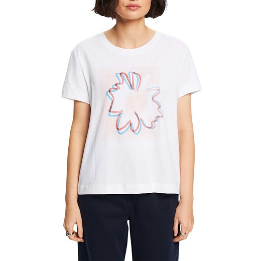 ESPRIT Koszulka w kolorze białym ze sklepu Limango Polska w kategorii Bluzki damskie - zdjęcie 171320778