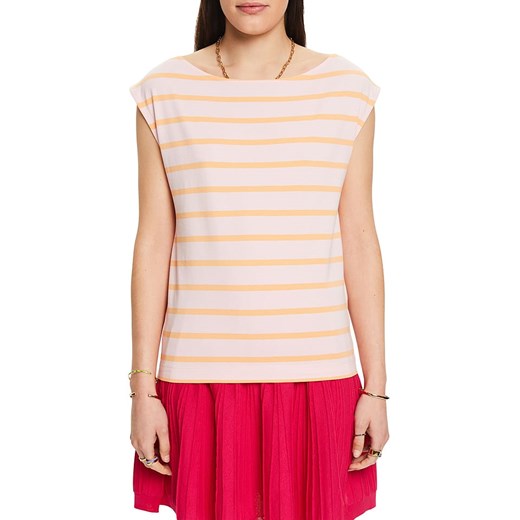 ESPRIT Koszulka w kolorze jasnoróżowo-pomarańczowym ze sklepu Limango Polska w kategorii Bluzki damskie - zdjęcie 171320909