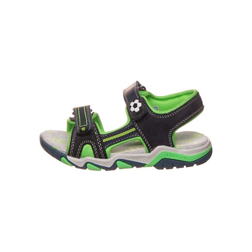 Lurchi Skórzane sandały &quot;Bastian&quot; w kolorze granatowo-zielonym ze sklepu Limango Polska w kategorii Sandały dziecięce - zdjęcie 171321225