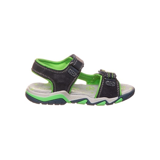 Lurchi Skórzane sandały &quot;Bastian&quot; w kolorze granatowo-zielonym Lurchi 34 Limango Polska promocyjna cena