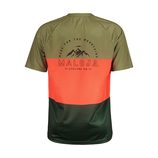 Maloja Koszulka kolarska &quot;BarettiM&quot; w kolorze zielono-pomarańczowym Maloja L okazyjna cena Limango Polska