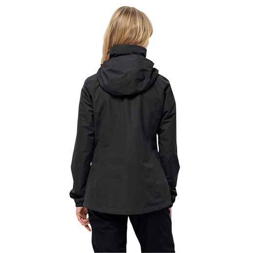 Jack Wolfskin Kurtka przeciwdeszczowa &quot;Stormy Point&quot; w kolorze czarnym Jack Wolfskin M okazja Limango Polska