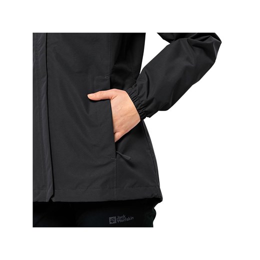 Jack Wolfskin Kurtka przeciwdeszczowa &quot;Stormy Point&quot; w kolorze czarnym Jack Wolfskin L promocyjna cena Limango Polska