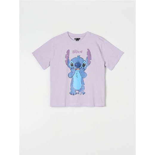 Sinsay - Koszulka Stitch - fioletowy ze sklepu Sinsay w kategorii Bluzki damskie - zdjęcie 171322875