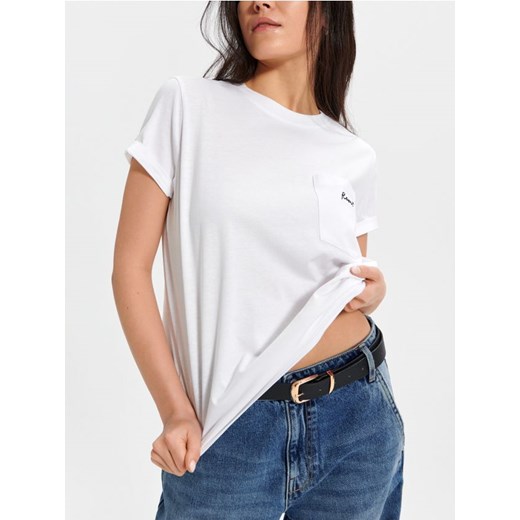 Sinsay - Koszulka z nadrukiem - biały ze sklepu Sinsay w kategorii Bluzki damskie - zdjęcie 171322887