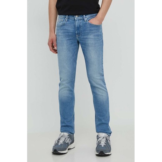 Tommy Jeans jeansy Scanton męskie kolor niebieski DM0DM18722 ze sklepu ANSWEAR.com w kategorii Jeansy męskie - zdjęcie 171323905