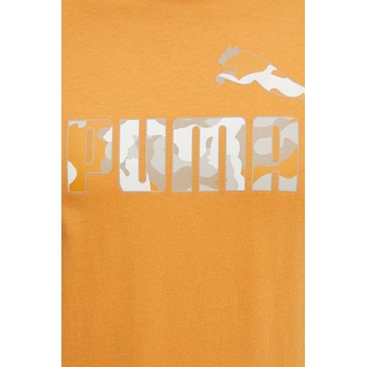 Puma t-shirt bawełniany męski kolor pomarańczowy z nadrukiem 675942 Puma M ANSWEAR.com