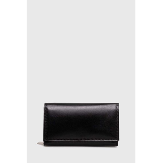 Answear Lab portfel skórzany damski kolor czarny ze sklepu ANSWEAR.com w kategorii Portfele damskie - zdjęcie 171324475