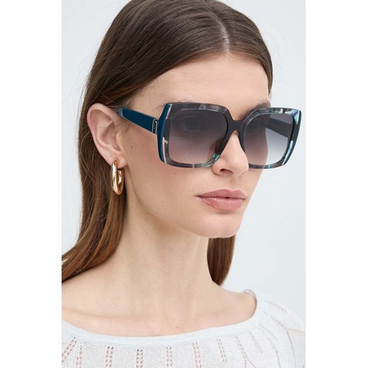 Furla okulary przeciwsłoneczne damskie kolor turkusowy SFU707_560VBG ze sklepu ANSWEAR.com w kategorii Okulary przeciwsłoneczne damskie - zdjęcie 171330387
