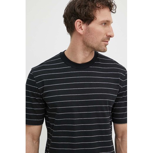 Sisley t-shirt bawełniany męski kolor czarny wzorzysty Sisley S ANSWEAR.com