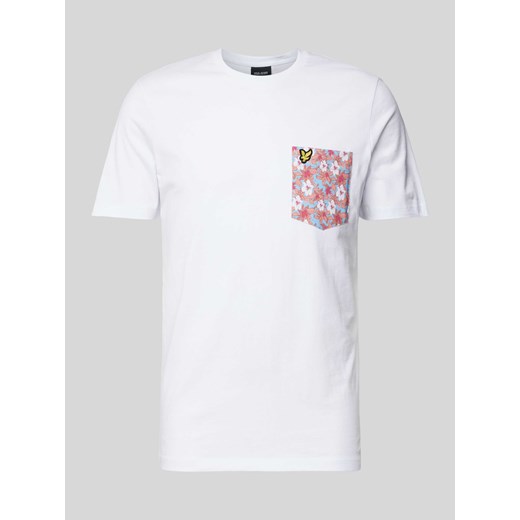 T-shirt z kieszenią na piersi z kwiatowym wzorem ze sklepu Peek&Cloppenburg  w kategorii T-shirty męskie - zdjęcie 171330837