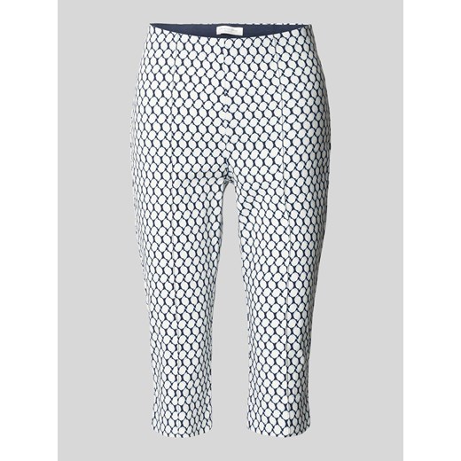 Spodnie capri ze wzorem na całej powierzchni i elastycznym pasem ze sklepu Peek&Cloppenburg  w kategorii Spodnie damskie - zdjęcie 171330899
