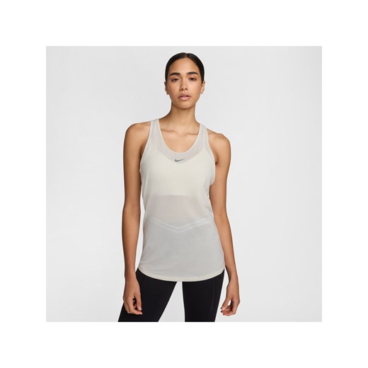 Damska wełniana koszulka bez rękawów do biegania Dri-FIT Nike Swift - Biel Nike XS (EU 32-34) Nike poland