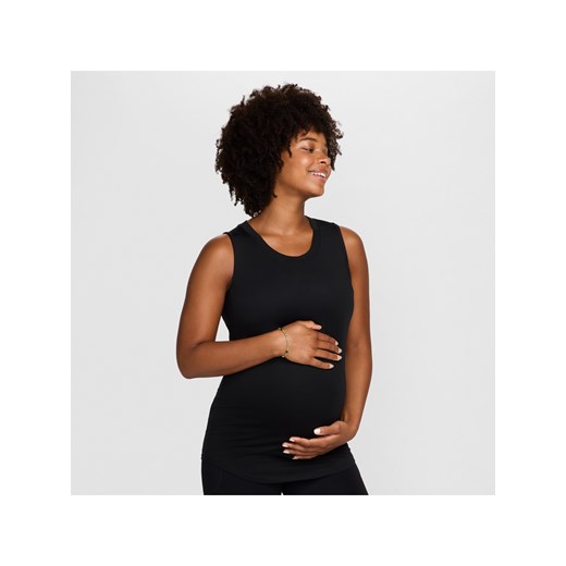 Damska koszulka ciążowa bez rękawów o dopasowanym kroju Nike (M) One - Czerń ze sklepu Nike poland w kategorii Bluzki ciążowe - zdjęcie 171331588