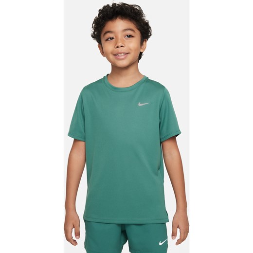 Koszulka treningowa z krótkim rękawem dla dużych dzieci (chłopców) Nike Dri-FIT Miler - Zieleń ze sklepu Nike poland w kategorii T-shirty chłopięce - zdjęcie 171331627